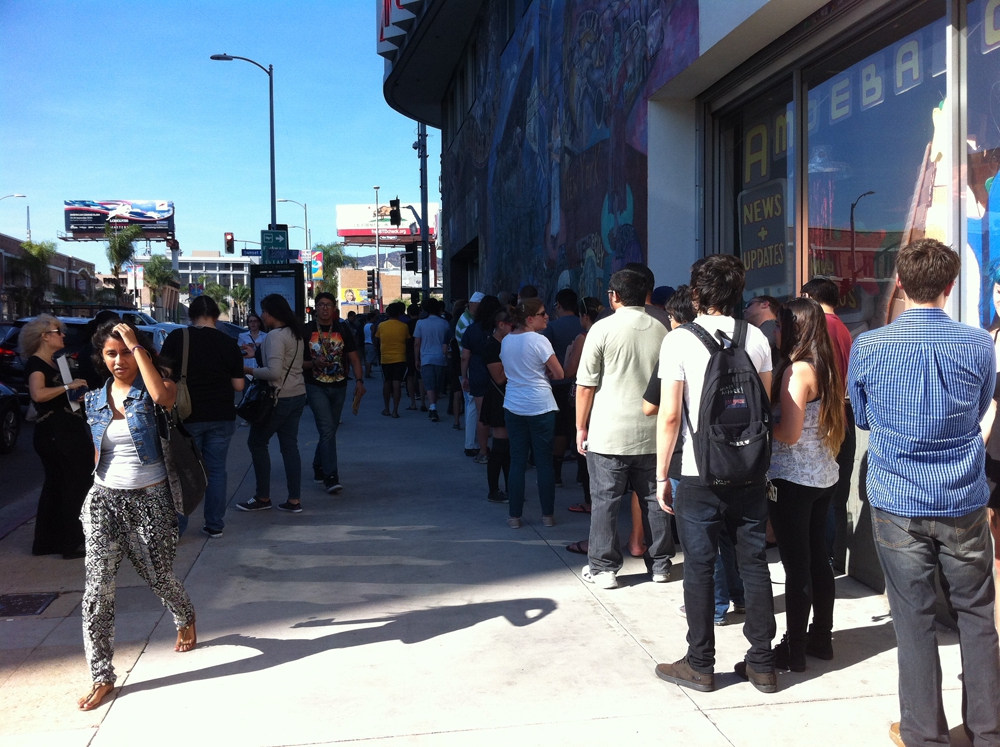 The line doubled around the block