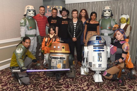 KANAN, AT-DP PILOT, FREDDIE PRINZE JR., EZRA, STEVE BLUM, CHOPPER, DAVE FILONI (CREATOR AND EXECUTIVE PRODUCER), TAYLOR GRAY, VANESSA MARSHALL, TIYA SIRCAR, R2-D2, AT-DP PILOT, SABINE, HERA
