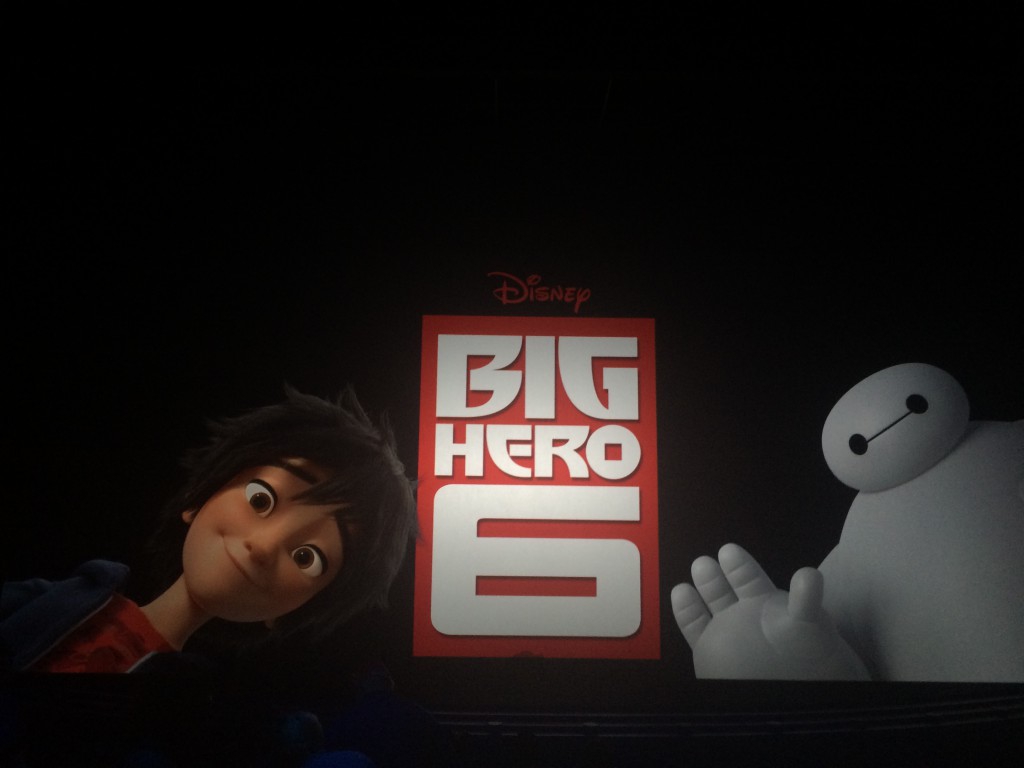 Hiro and Baymax appear on the screen before the sneak peek begins