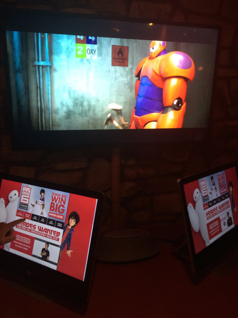 A Big Hero 6 display is now on the bottom floor