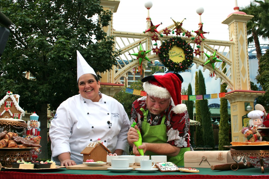 Decorating gingerbread men with Christina