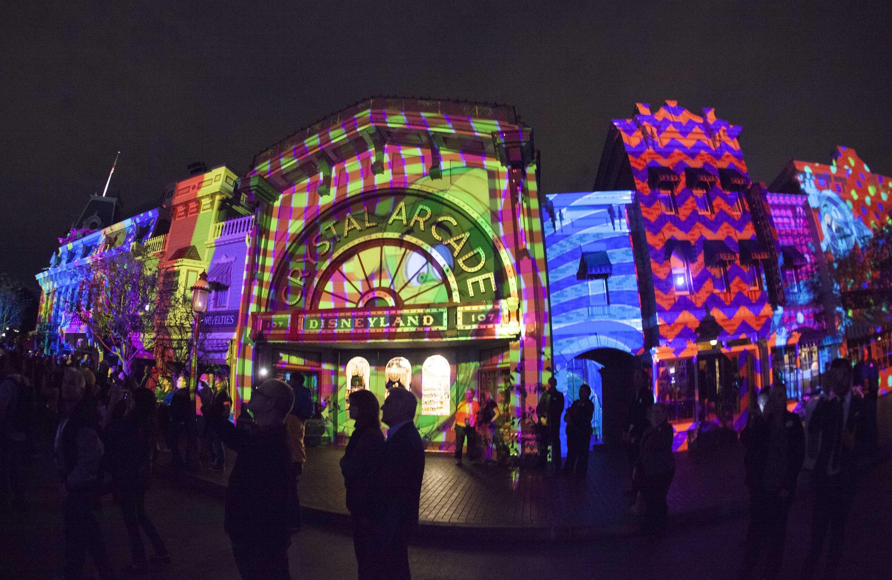 Disneyland Forever projections on Main Street USA