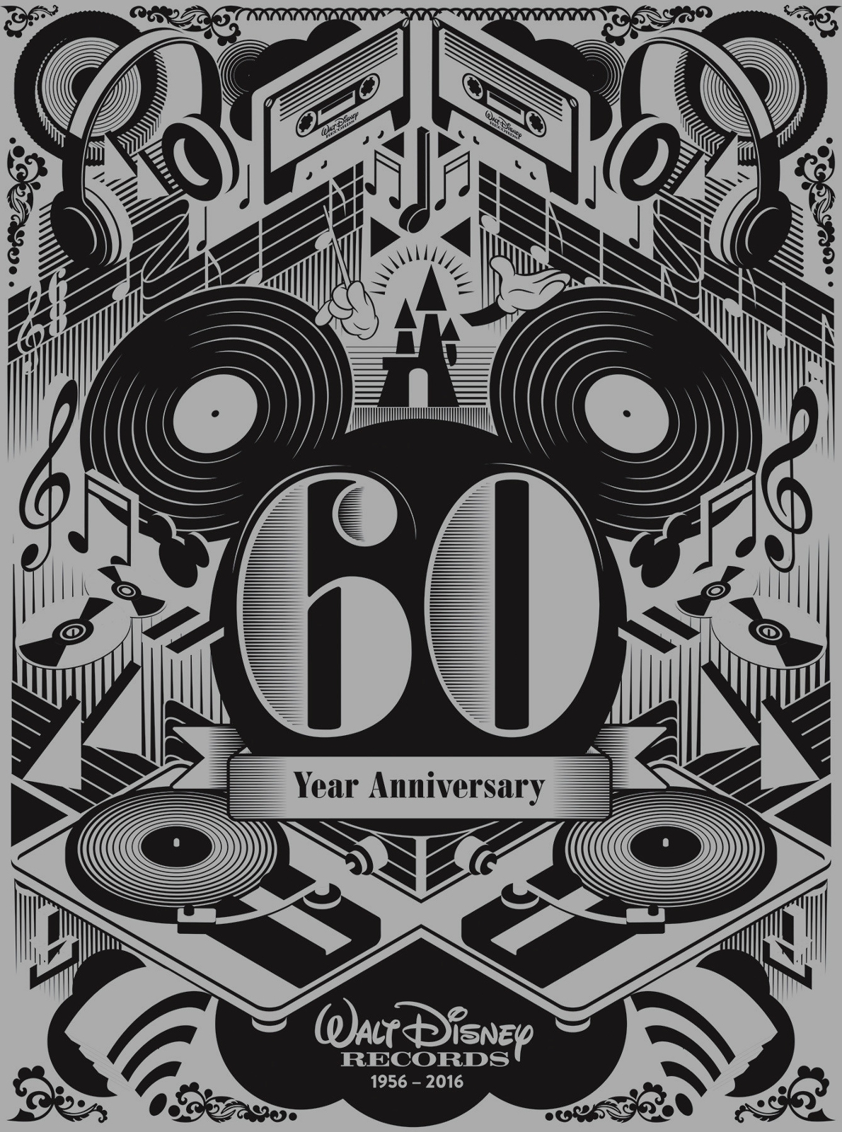 Walt Disney Music 60th birthday posters were given to audience members