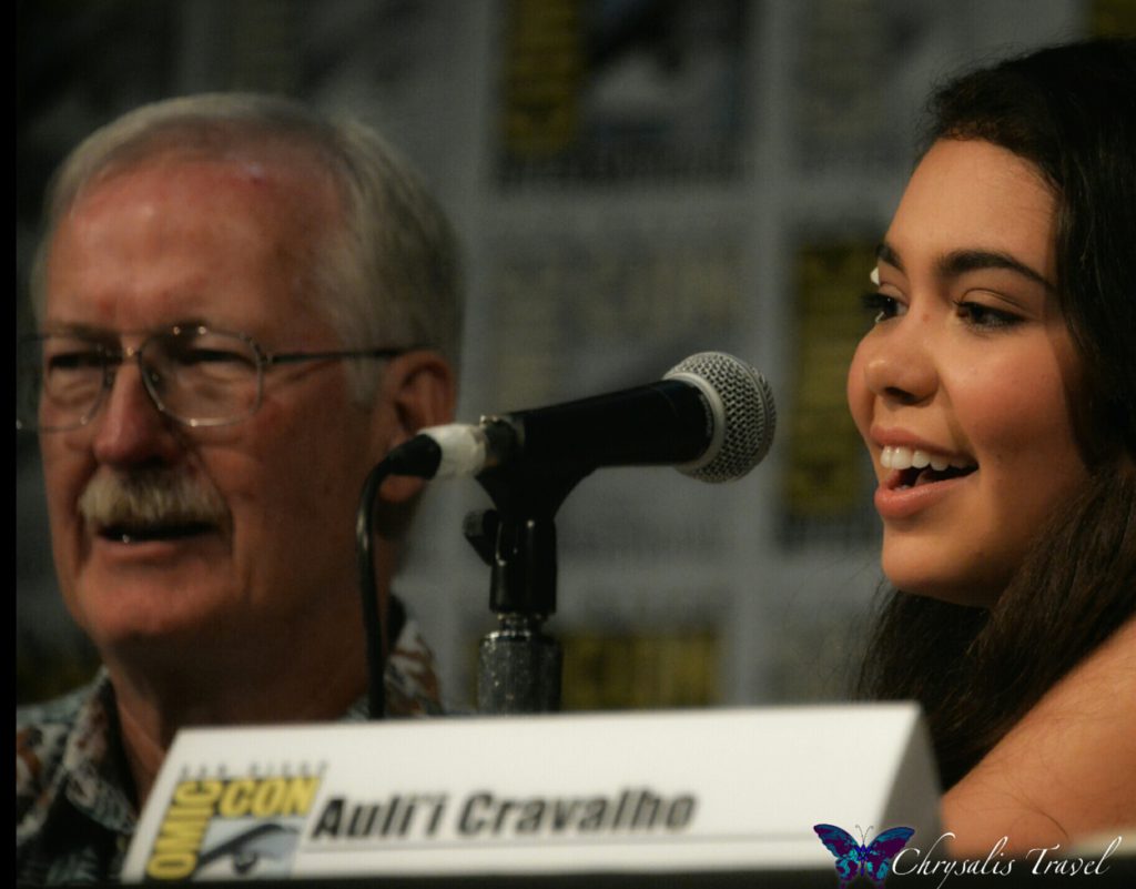 John and Aulii at Moana Panel SDCC