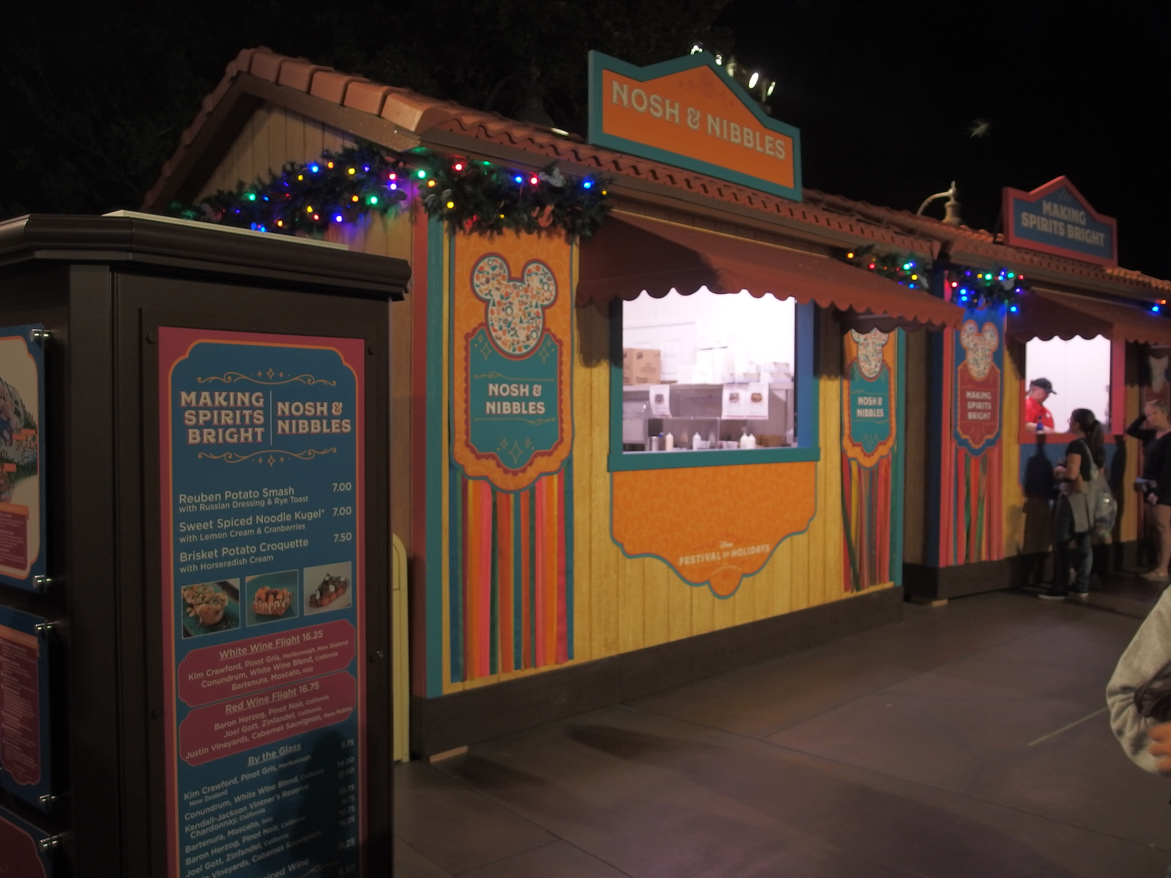 Food is offered into the evening