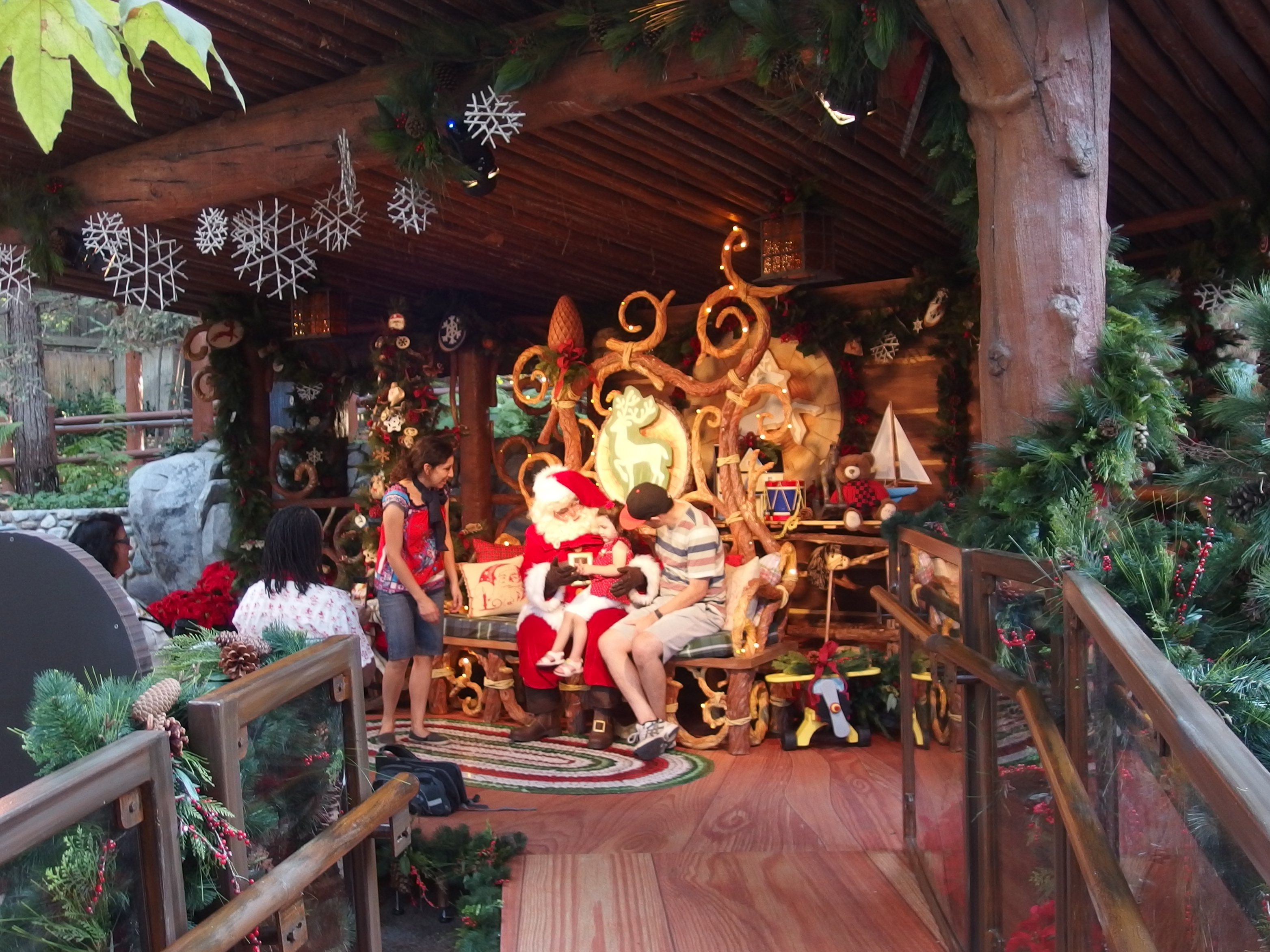 Santa holds court in the Ahwahnee Camp Circle