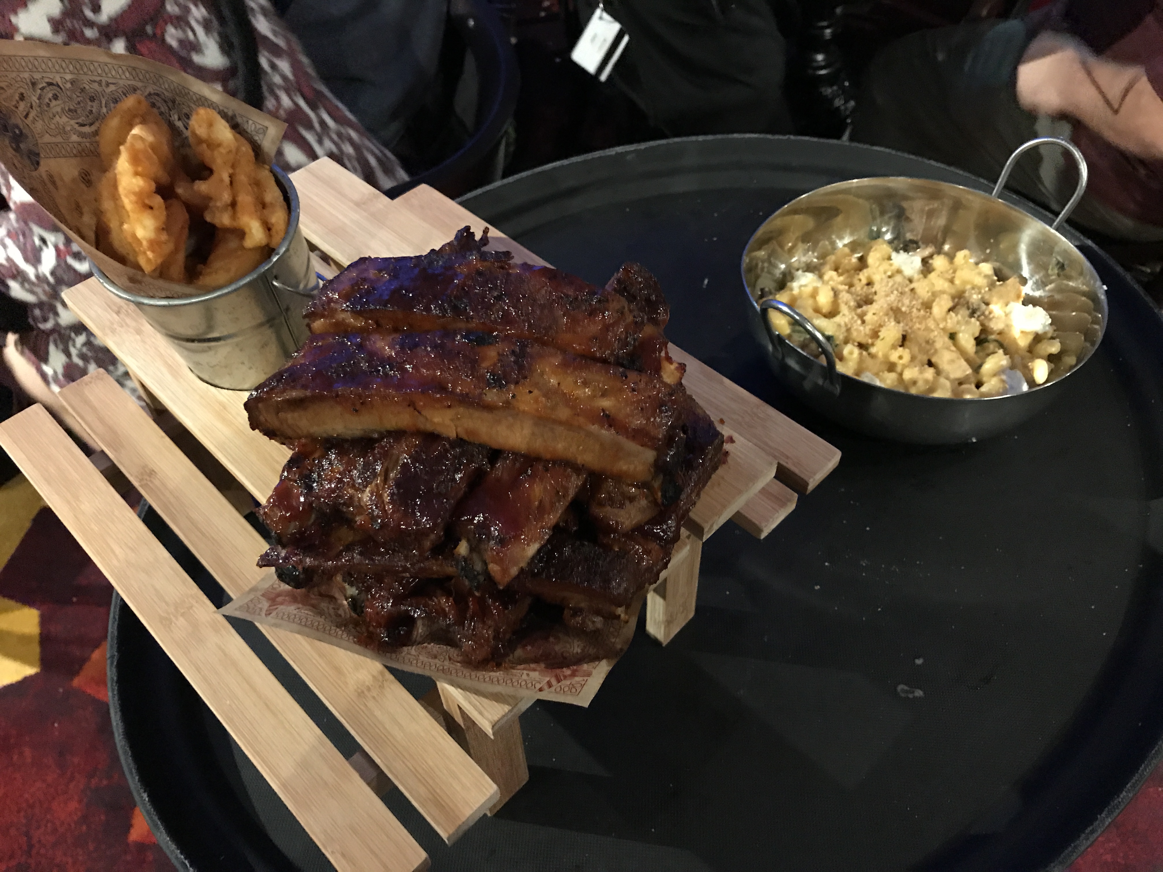 BBQ Ribs - St. Louis-style pork ribs, BBQ sauce, french fries and coleslaw
