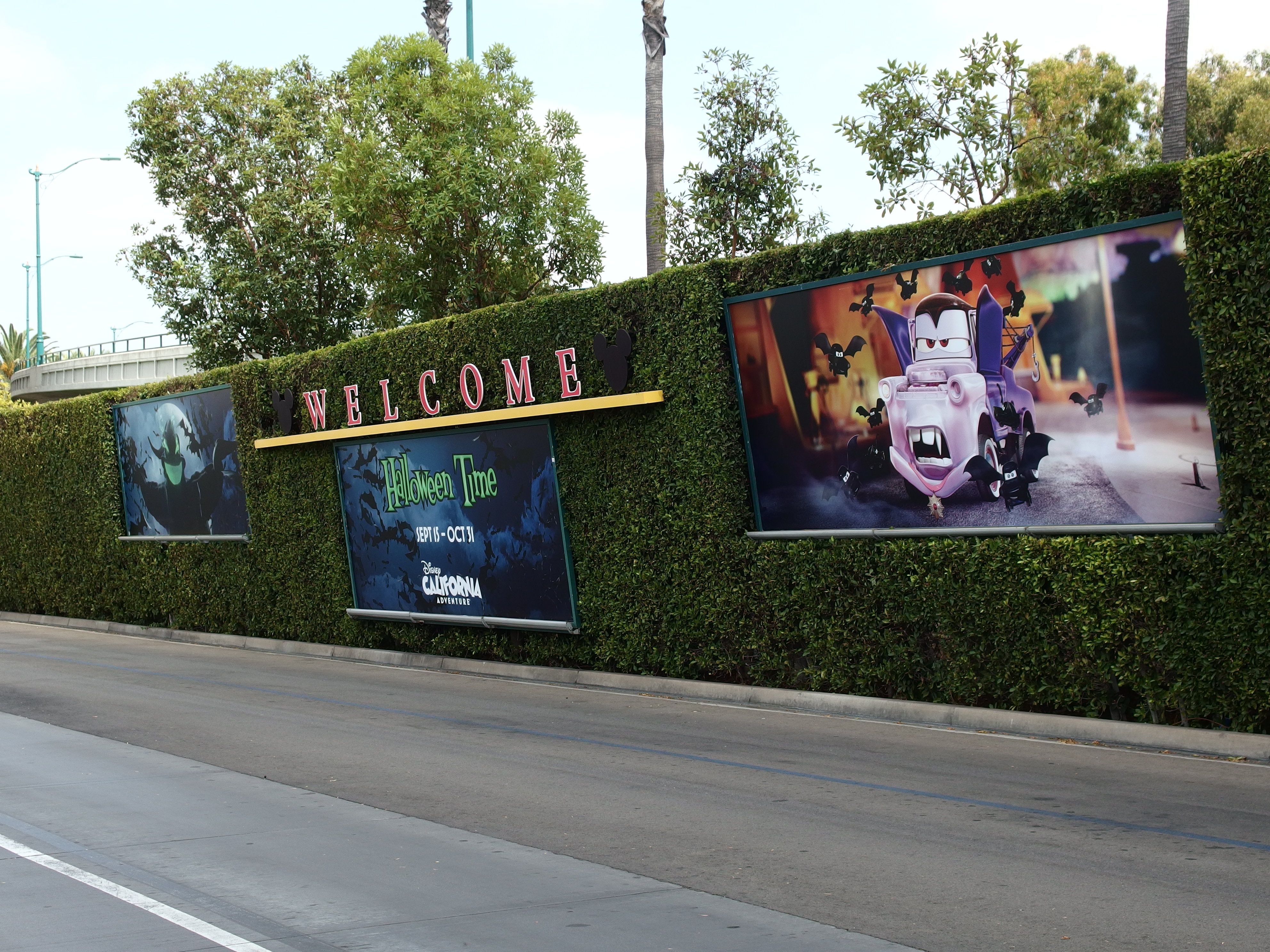 Billboards in the tram area herald Halloween Time for 2017