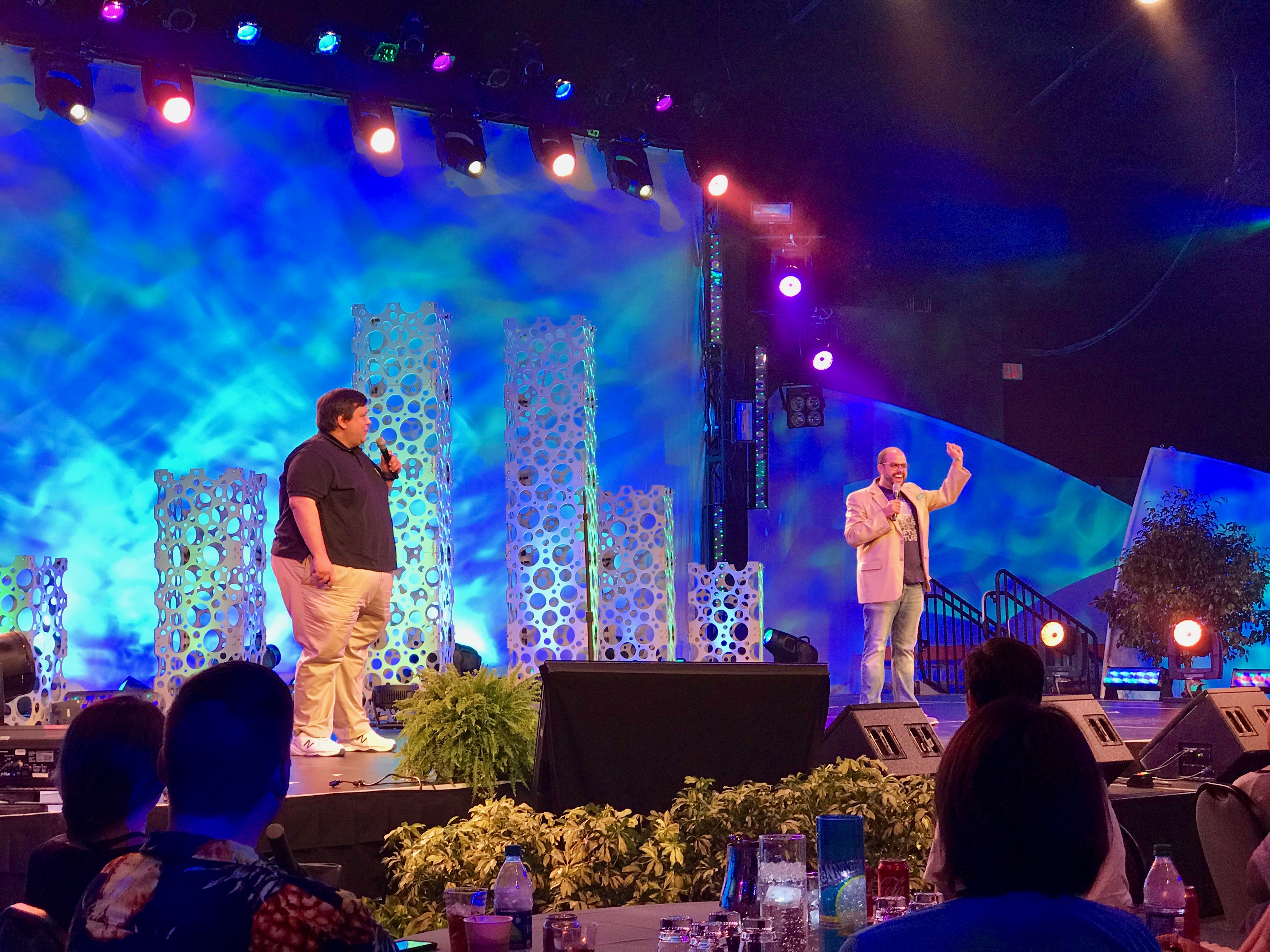 Epcot 35 - D23 Fanniversary Daniel Joseph, principal special effects illusioneer at Walt Disney Imagineering, and author and Disney historian Michael Crawford