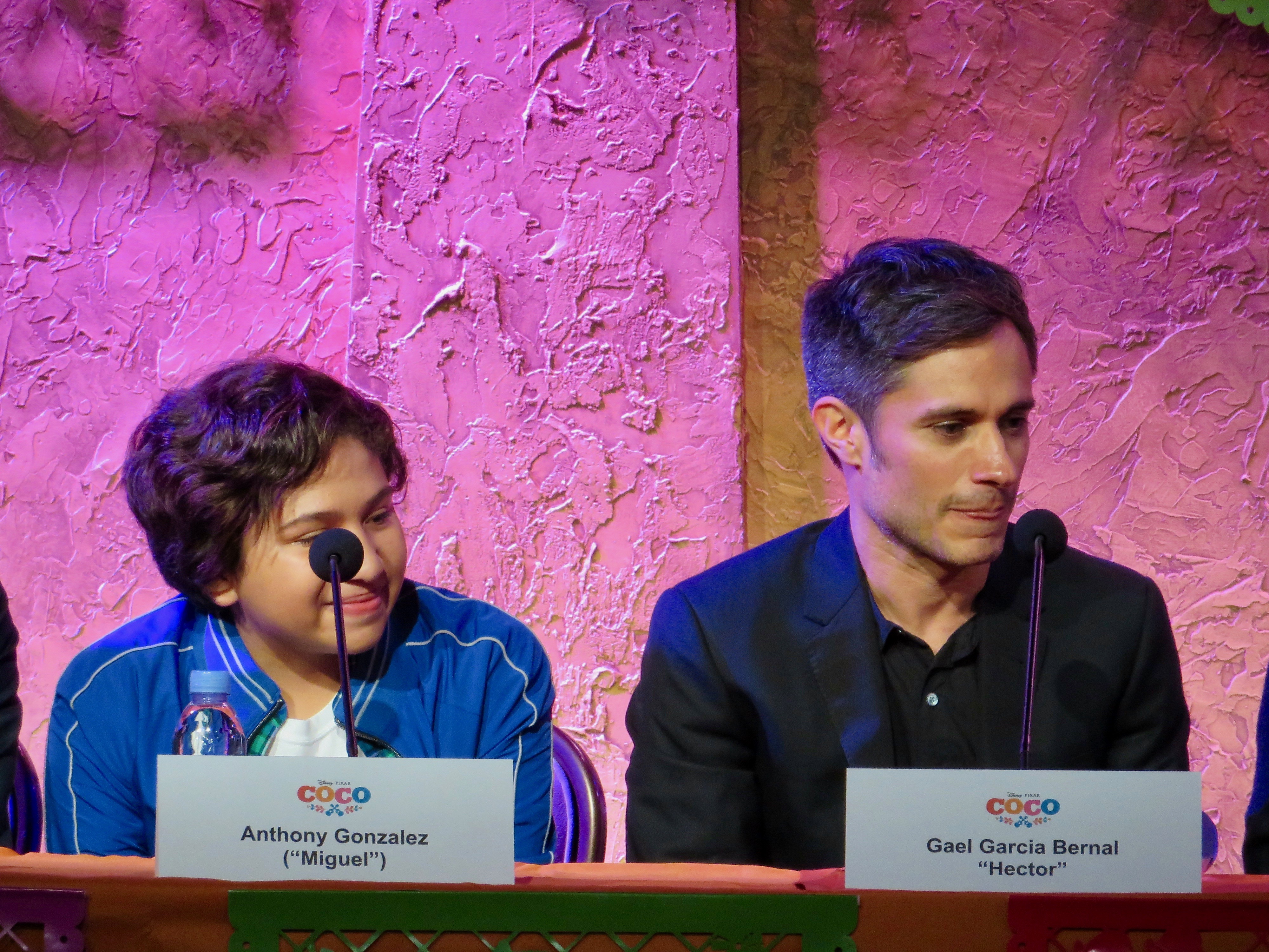 Disney•Pixar’s “Coco” Gael Garcia Bernal, the voice of Hector. Anthony Gonzalez, the voice of little Miguel.