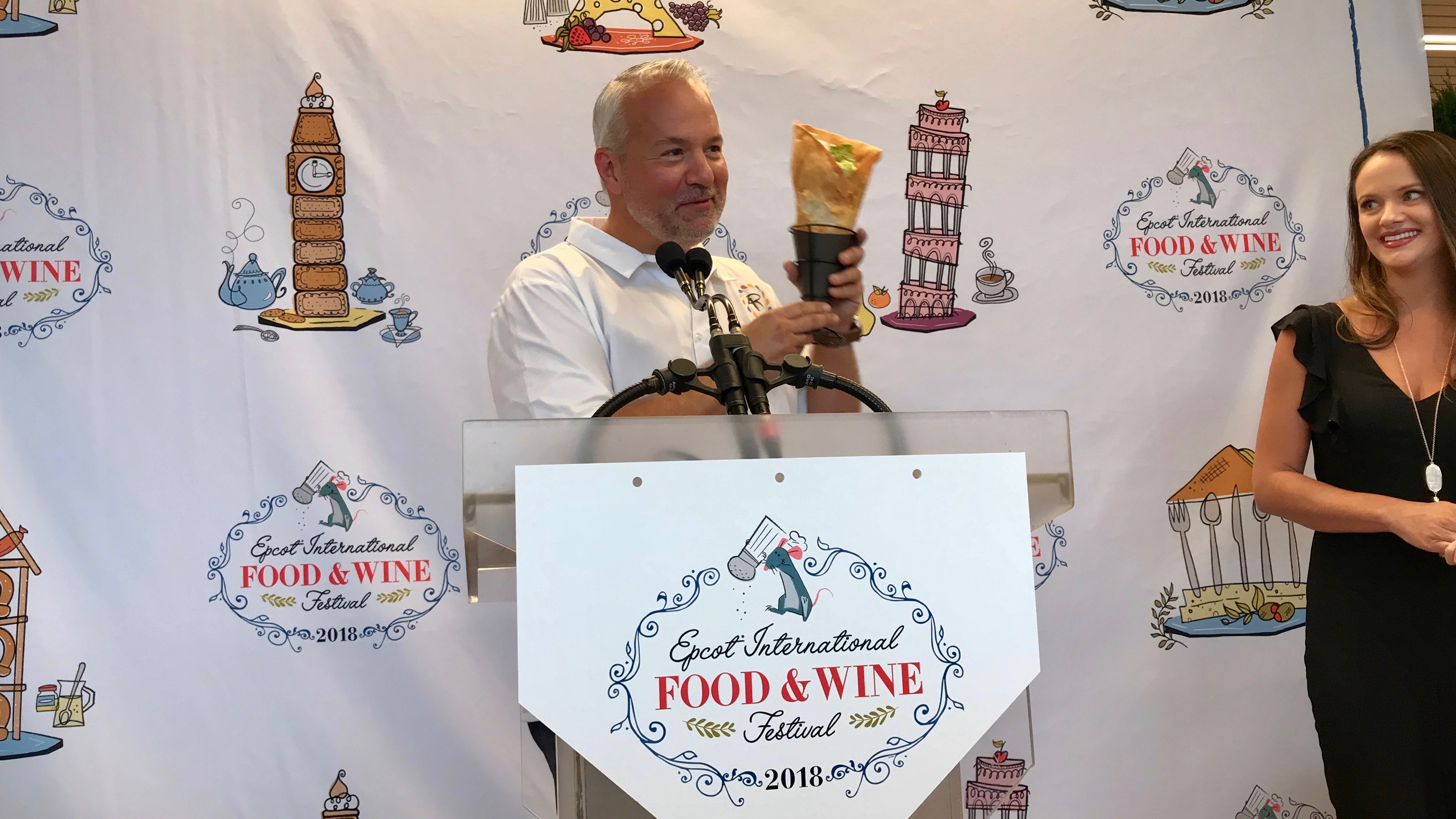 4 Rivers Founder John Rivers Showing Off the Taco Cone.