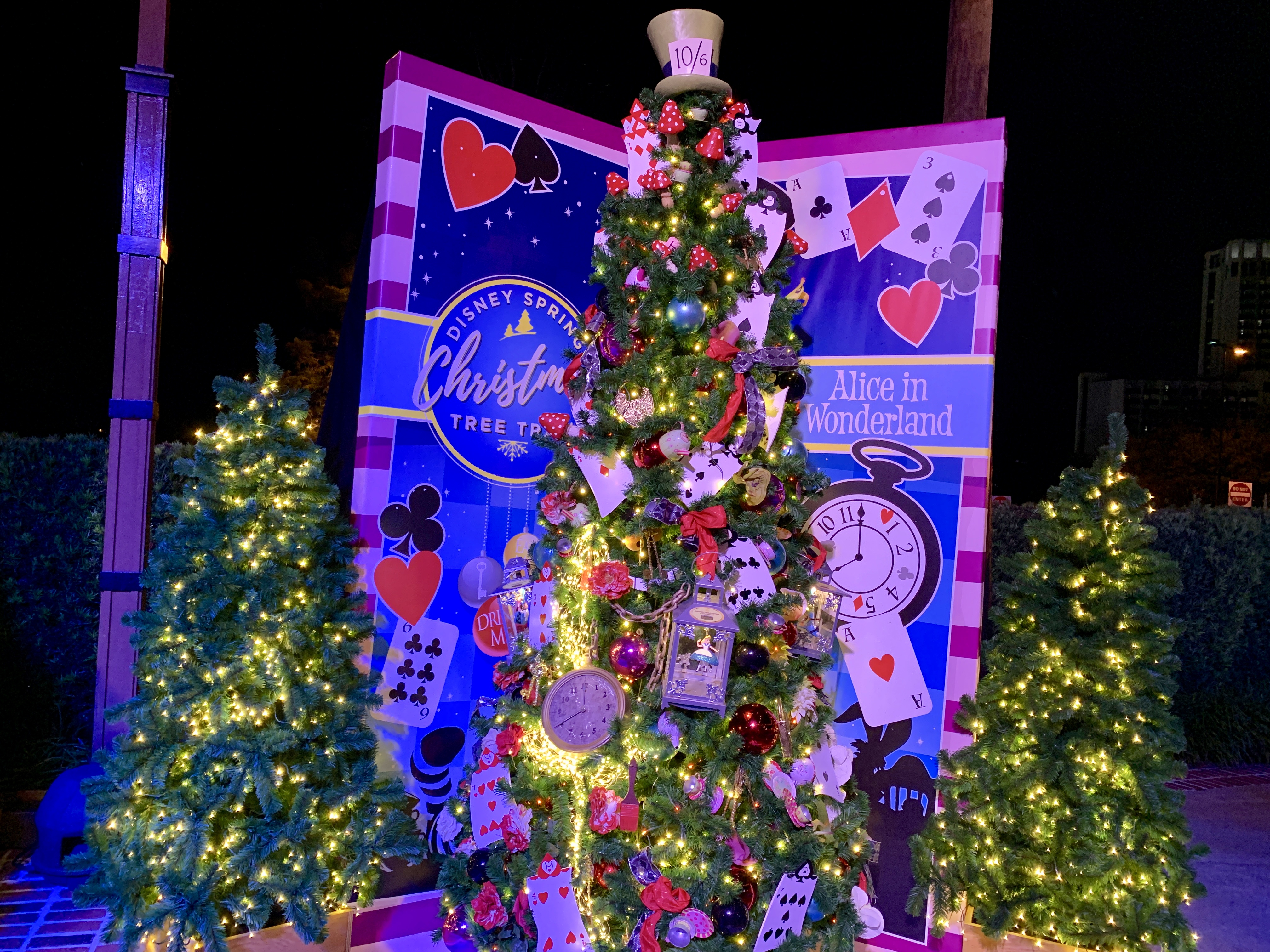 Disney Springs - Christmas Tree Trail Alice In Wonderland Tree