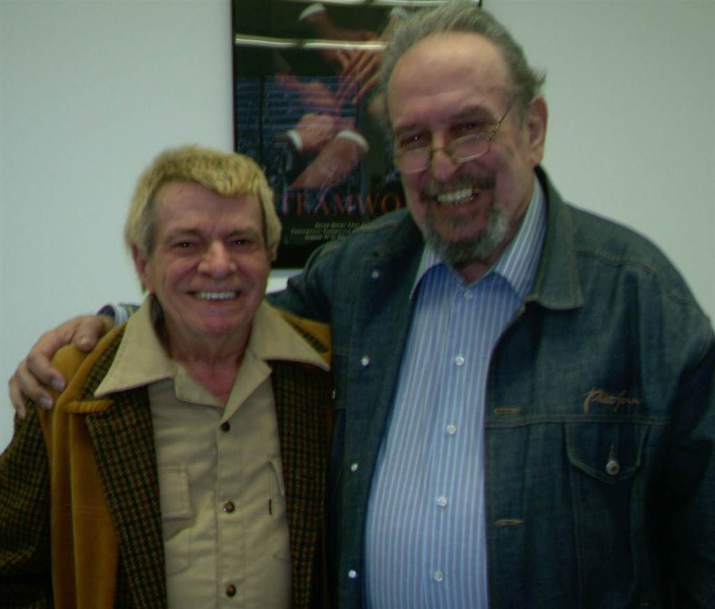 Dennis Day (left) and husband Ernest Caswell (right)