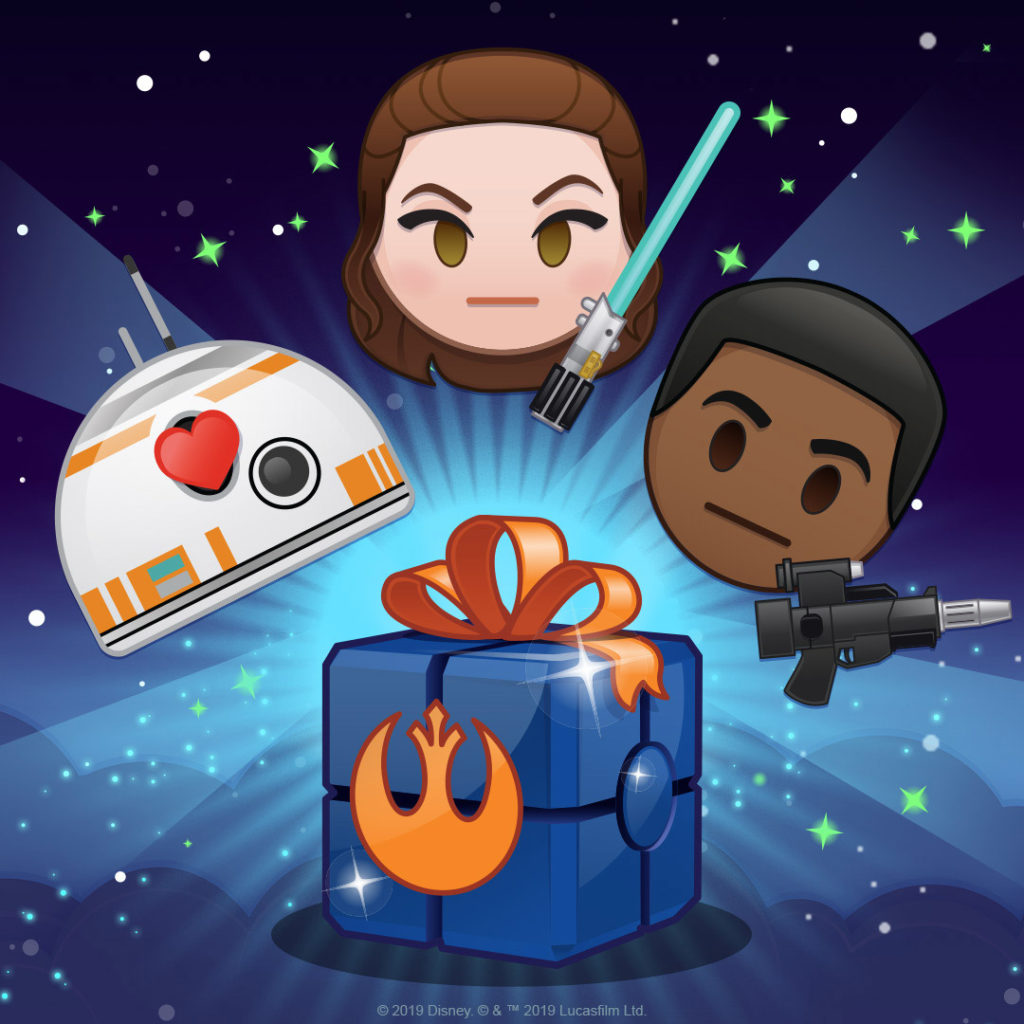 Disney Emoji Blitz - BB-8, Rey, and Finn.