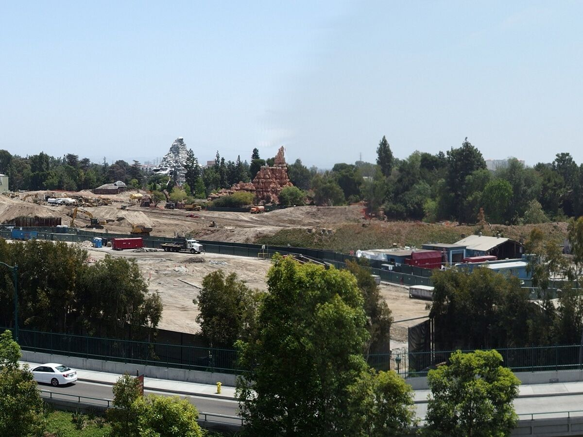 Only sections of the buildings just south of the roundhouse remain in this image, taken on May the Fourth, 2016.