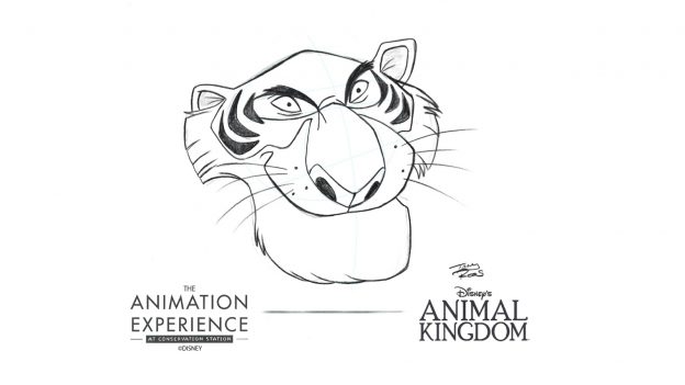Drawing of ShereKhan from The Animation Experience at Conservation Station
