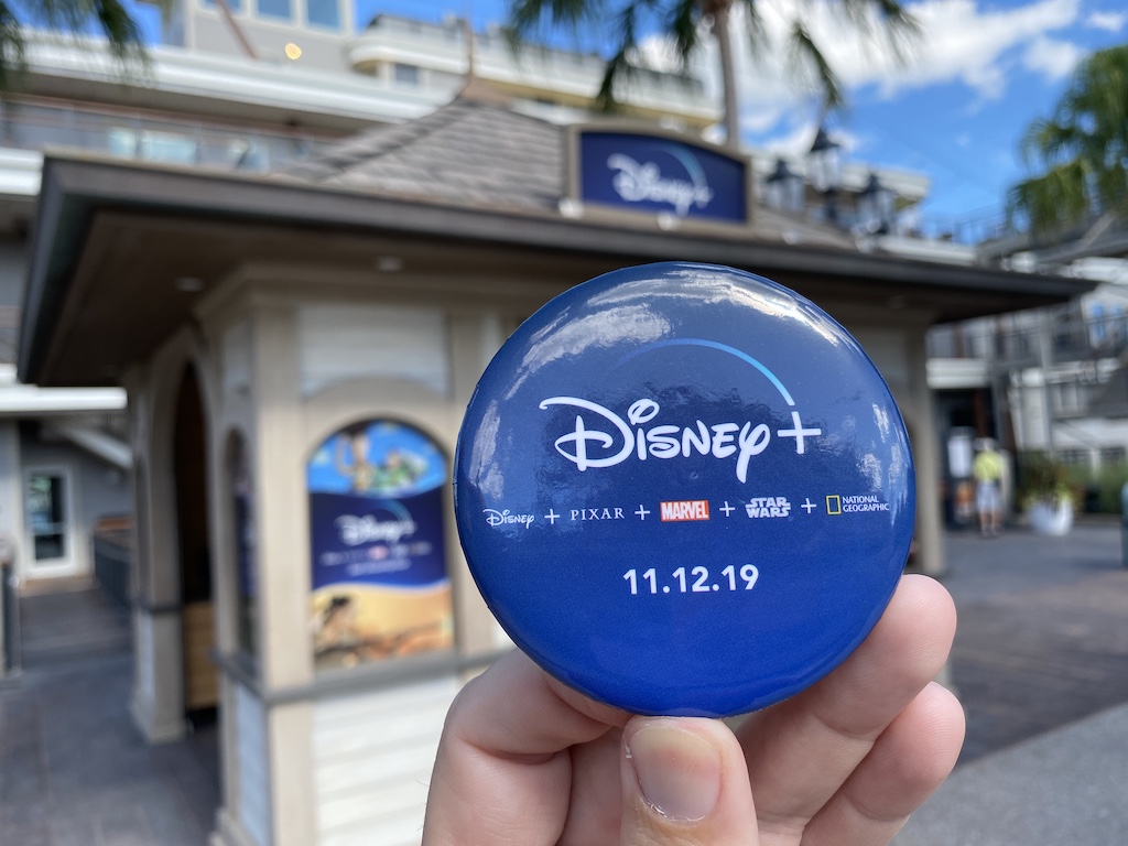 Free Disney+ pin available while supplies last