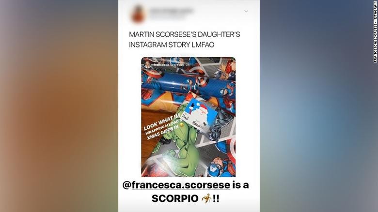 Francesca Scorsese poked fun at her famous father&#39;s take on Marvel films.