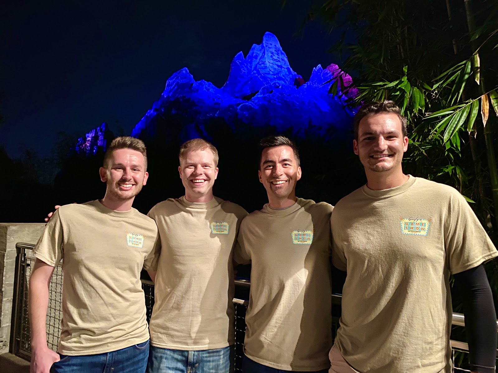 Left to right -  Dave (a first time), Nicolas (3rd time playing). Max (first time), and team captain and former Clue Crew member Tyler