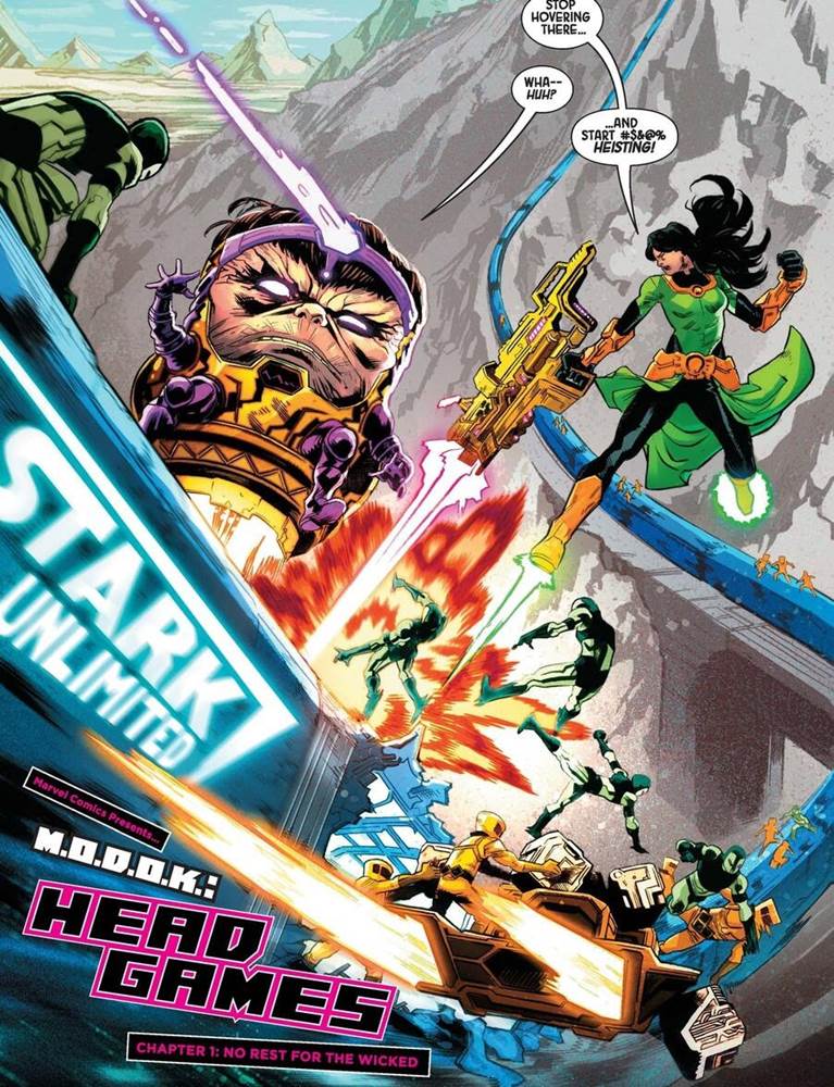M.O.D.O.K. on the defensive in his first issue.