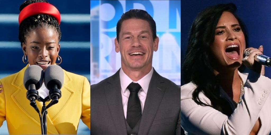 Amanda Gorman, John Cena, Demi Lovato