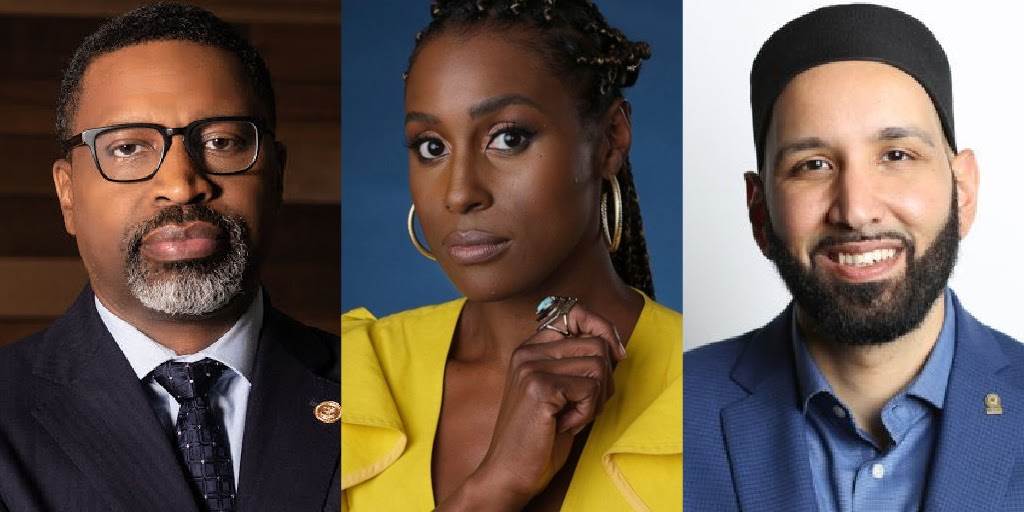 Derrick Johnson, Issa Rae, Imam Omar Suleiman