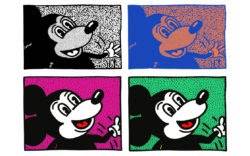 Graphics from the Disney Mickey Mouse x Keith Haring Customizable Collection by Levi's