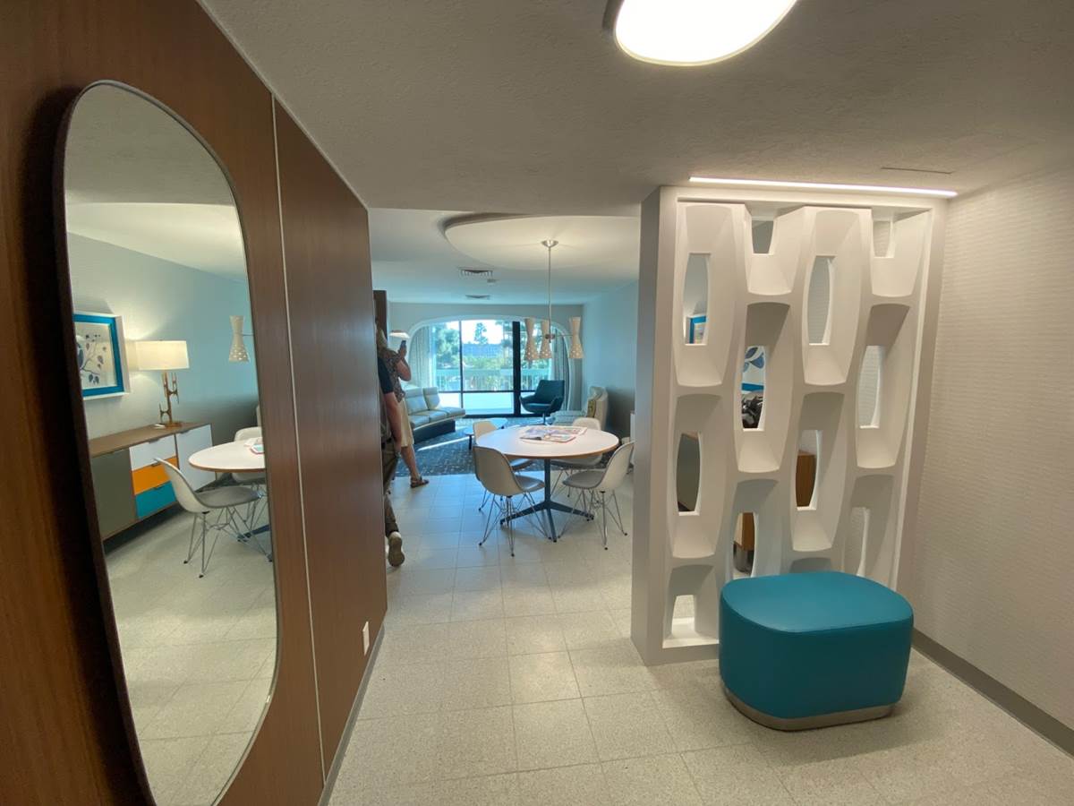 Please note: Some of the photos included in this article were taken before HoJo's House of the Future suite was complete