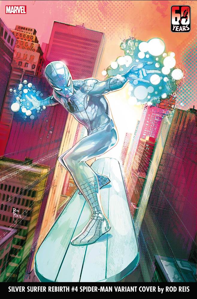 SILVER SURFER REBIRTH #4 SPIDER-MAN VARIANT COVER by ROD REIS