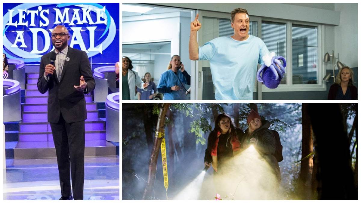 Let’s Make a Deal (Monty Brinton/CBS), Resident Alien (James Dittiger/SYFY), Astrid & Lilly Save the World (Alex Stead/Blue Ice Pictures/SYFY)