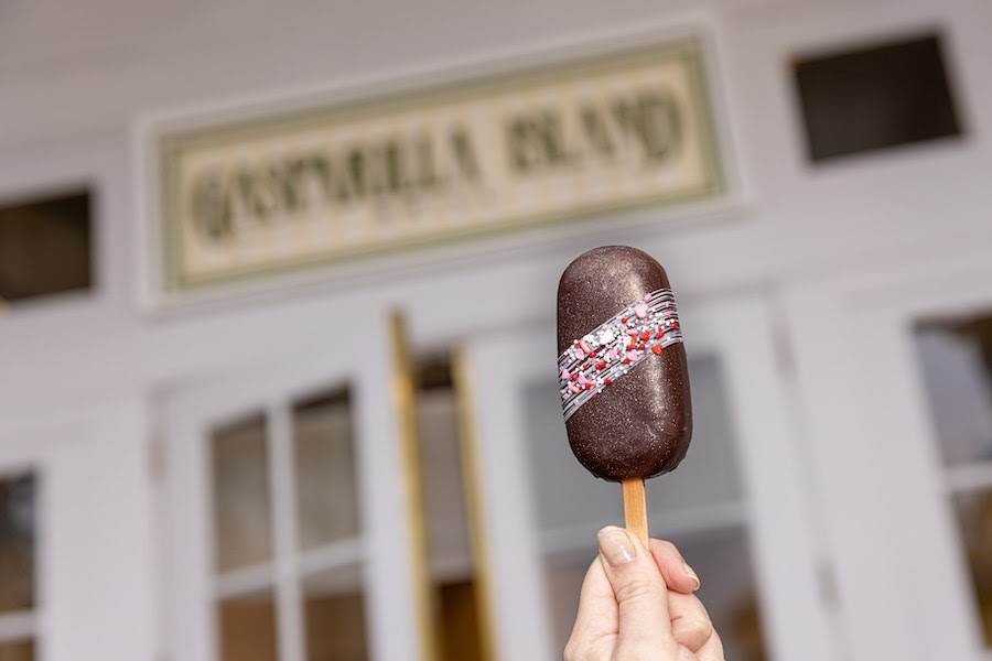 Valentine’s Day Chocolate Cherry Blondie Pop from Gasparilla Island Grill