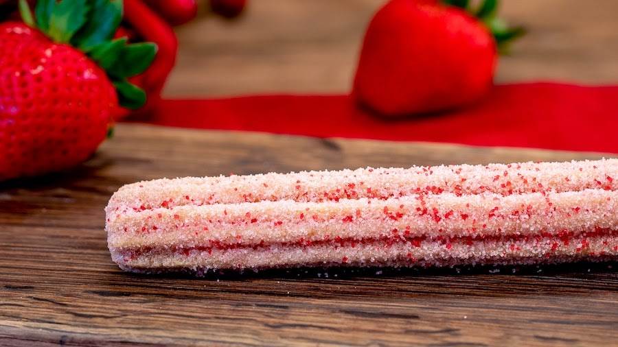 Strawberry Churro from New Orleans Square Churro Stand and Critter Country Churro and Lemonade Cart