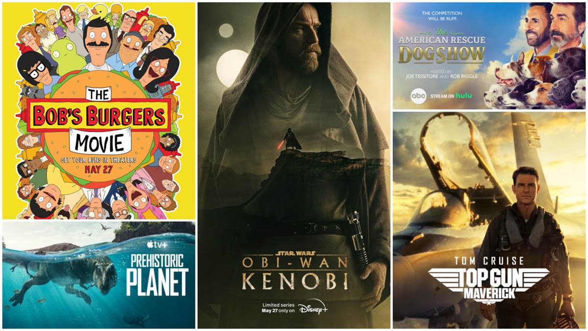 The Bob's Burgers Movie (20th Century Studios), Obi-Wan Kenobi (Lucasfilm/Disney+), The American Rescue Dog Show (ABC), Prehistoric Planet (Apple TV+), Top Gun: Maverick (Paramount)
