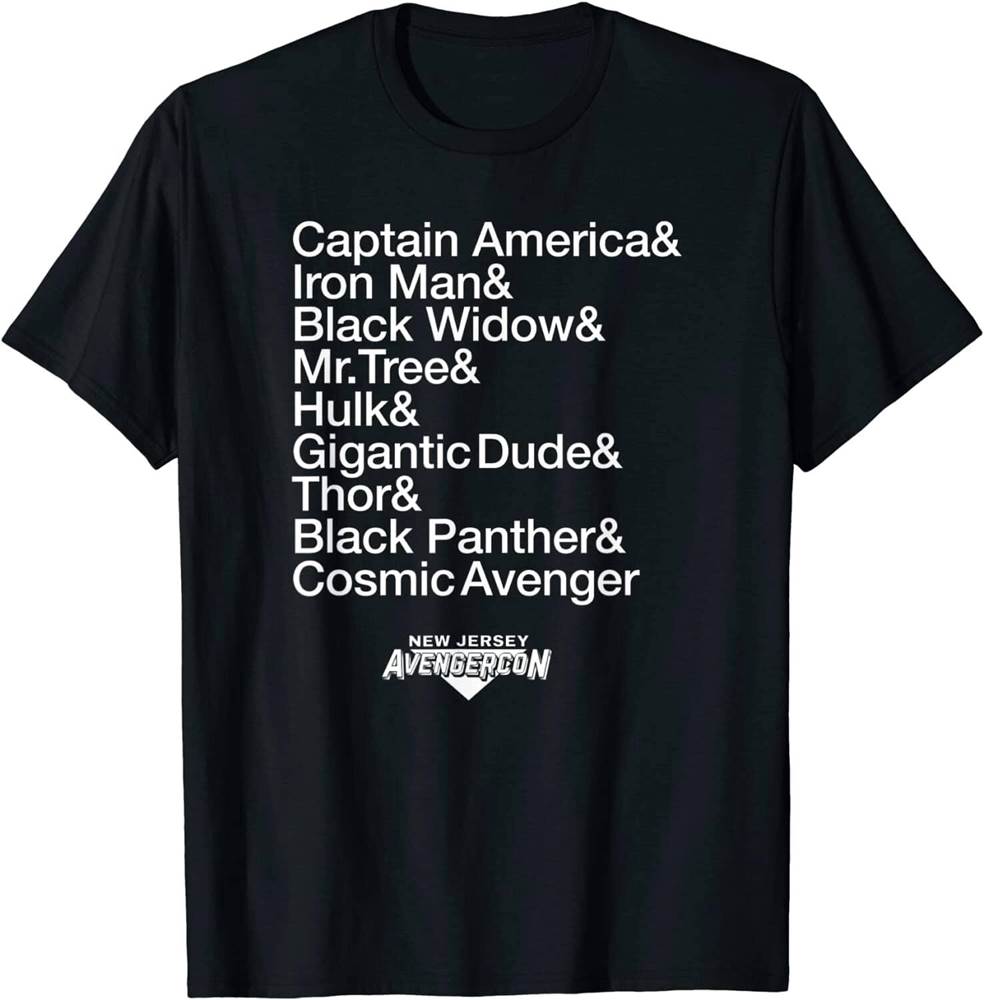 AVENGERCON NAME STACK t-shirt / shop it ,[object Object]