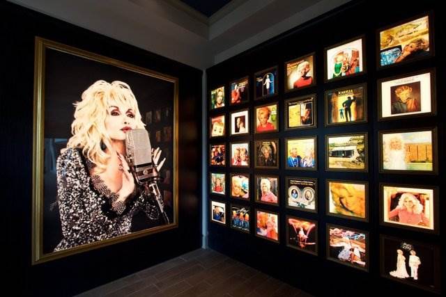 <p>Dolly PartonÃ¢â‚¬â„¢s hall of musical albums is pictured at DollywoodÃ¢â‚¬â„¢s new DreamMore Resort during its grand opening on Monday, July 27, 2015 in Pigeon Forge, Tenn.         (Shawn Millsaps/Special to News Sentinel)</p>