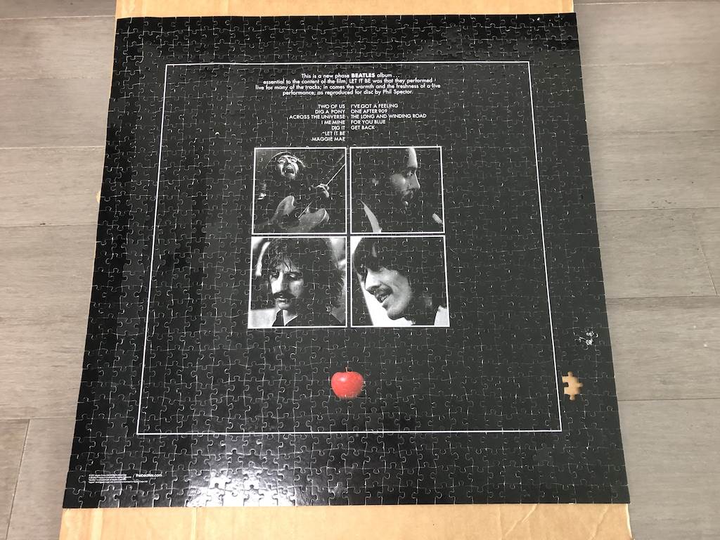 Back side and pieces are flat