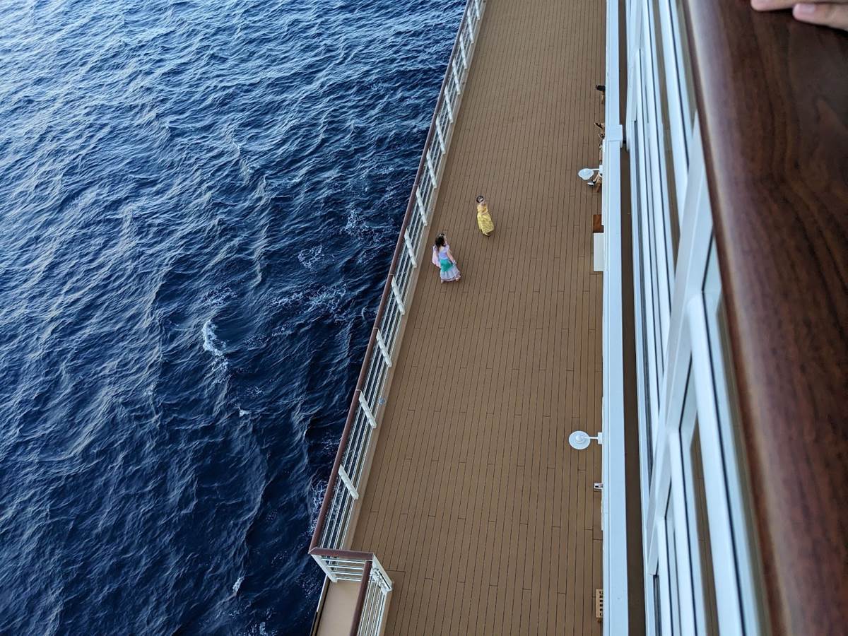 Looking down on Deck 5 from our room