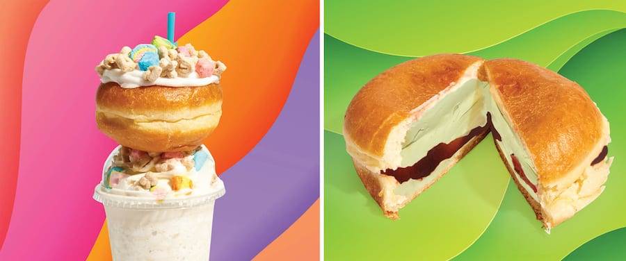 Marshmallow Cereal Shake and Pistachio Bombolato Vivoli il Gelato