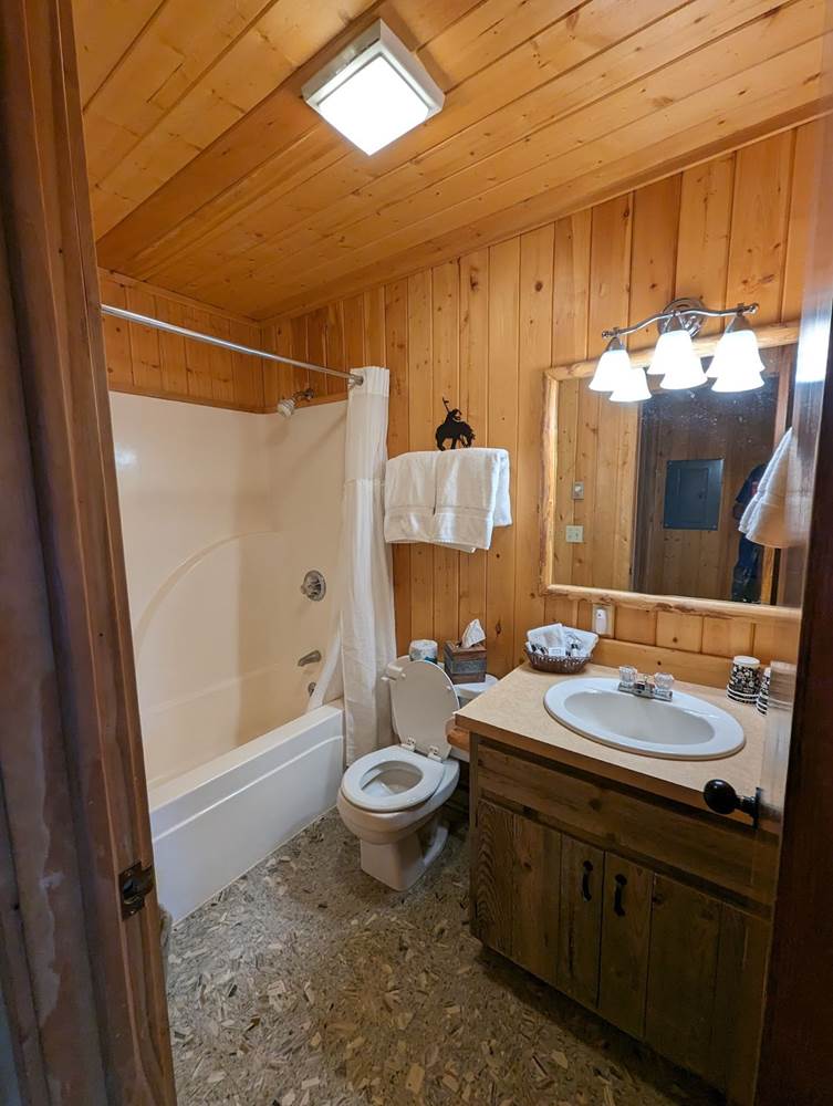 The Bathroom in the Two Bedroom Cabin