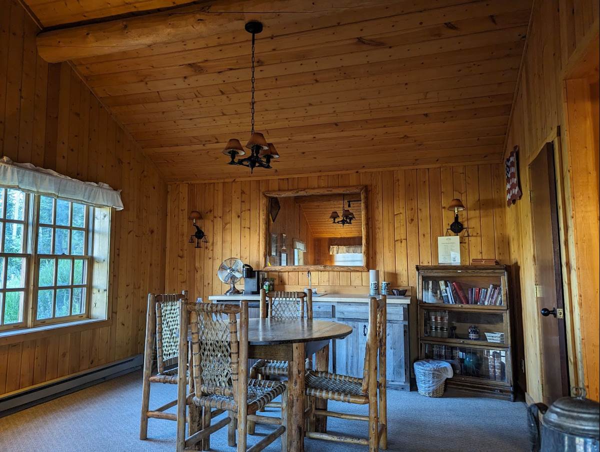 The Dining Area in the Two Bedroom Cabin