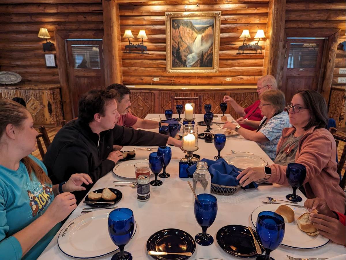 Dinner in the Brooks Lake Loge Dining Room