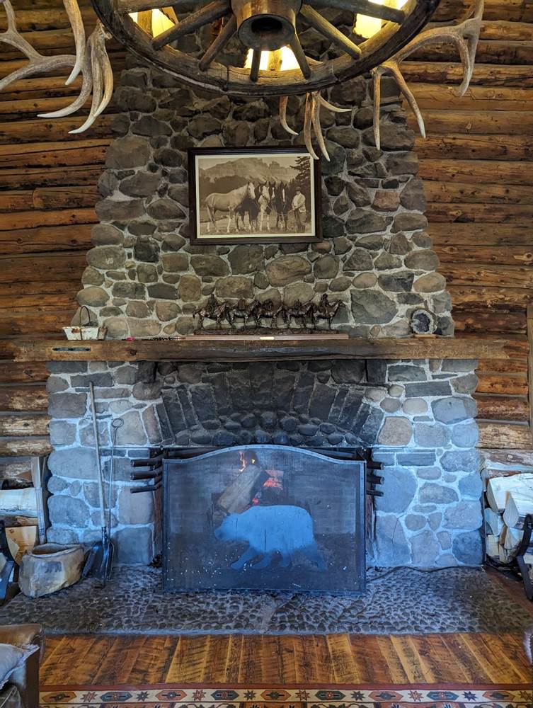 The Always Crackling Fireplace in the Tea Room