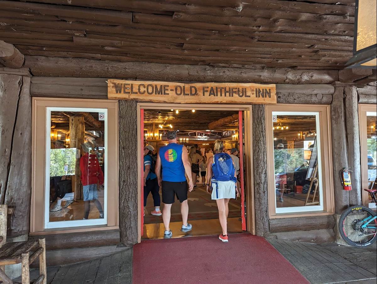 Entering the Old Faithful Inn
