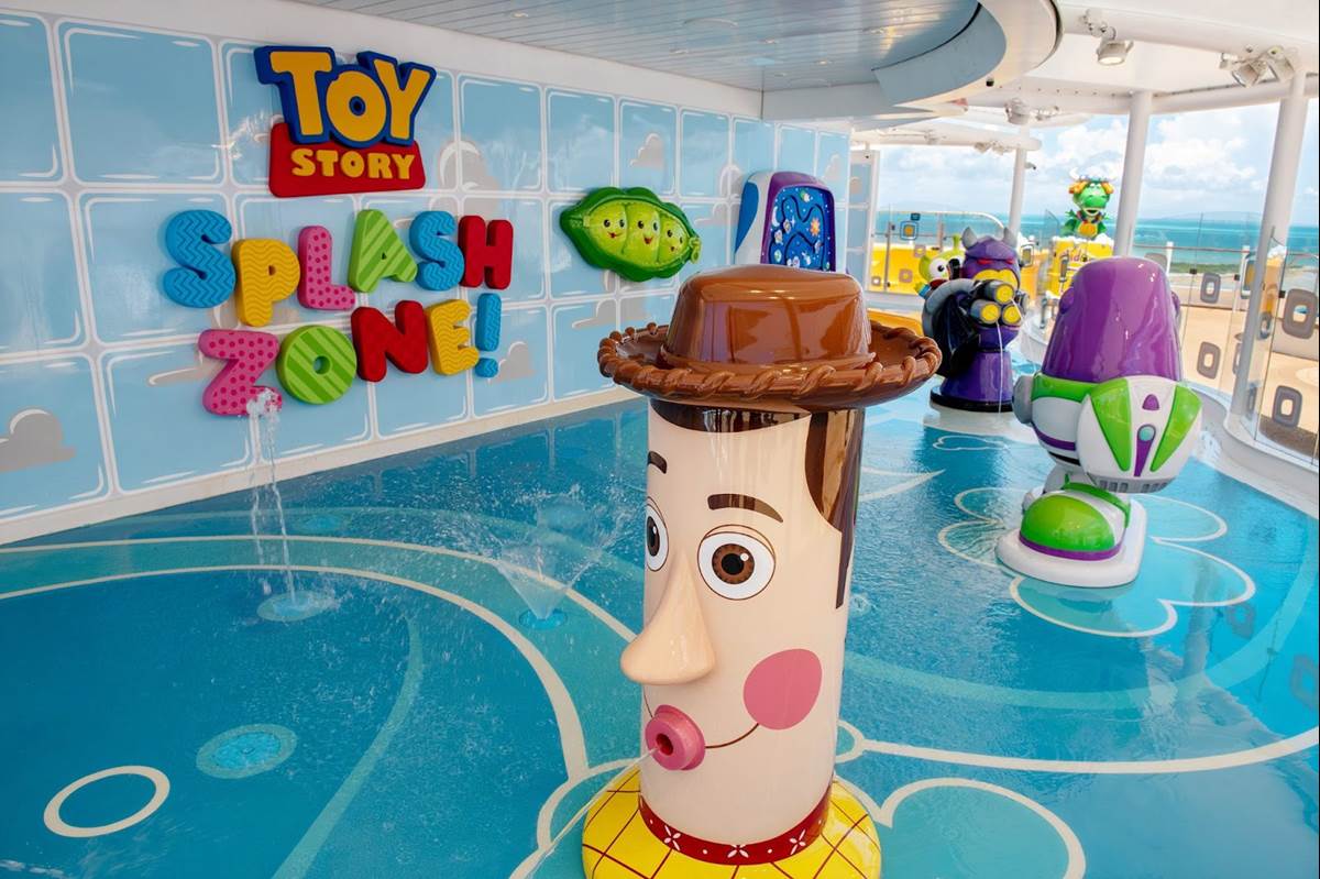 Toy Story Splash Zone on the Disney Treasure