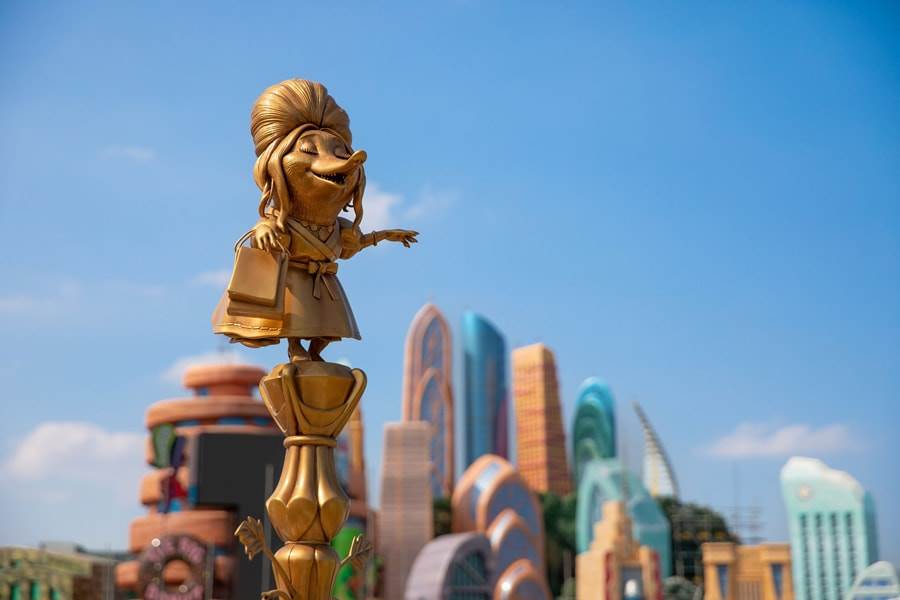 Fru Fru from Zootopia golden statue