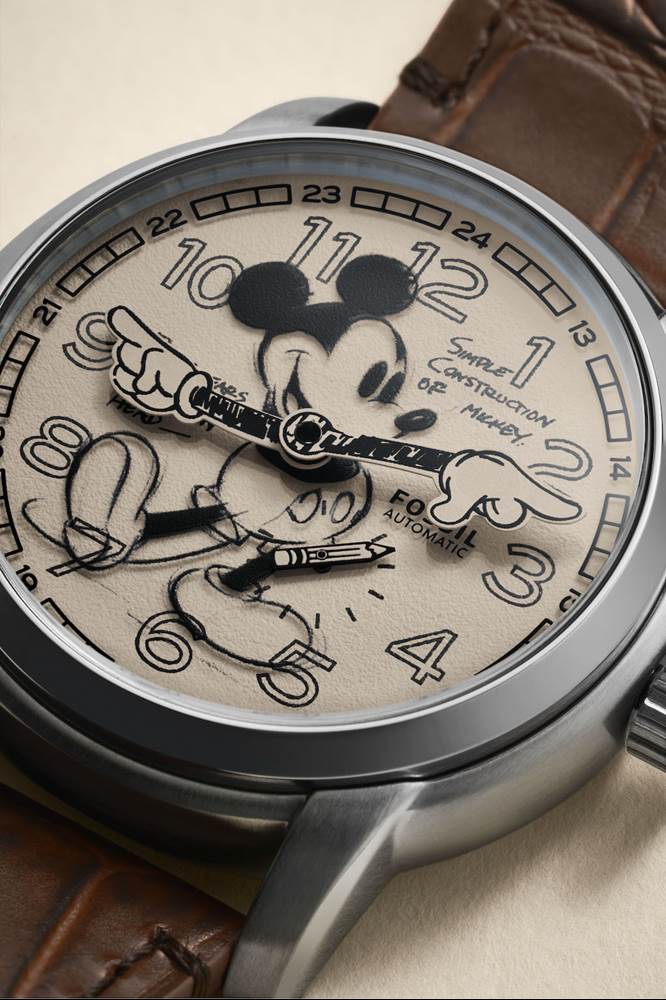 Disney100 Fossil Mickey Mouse Sketch Watch