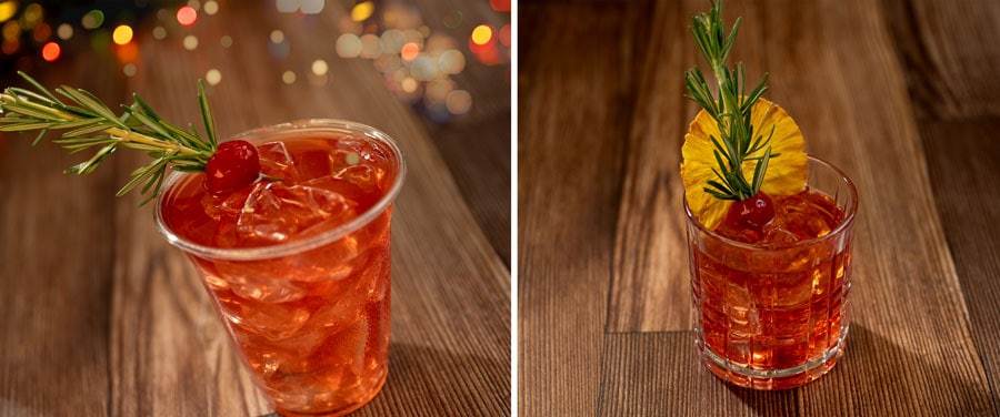 Collage of Holiday Fruitcake Mule and Holiday Fruitcake Old-Fashioned