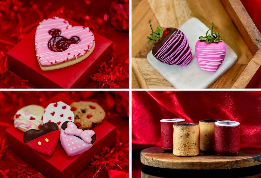 Disney’s Grand Californian Hotel & Spa Valentine's Day 2024 desserts collage