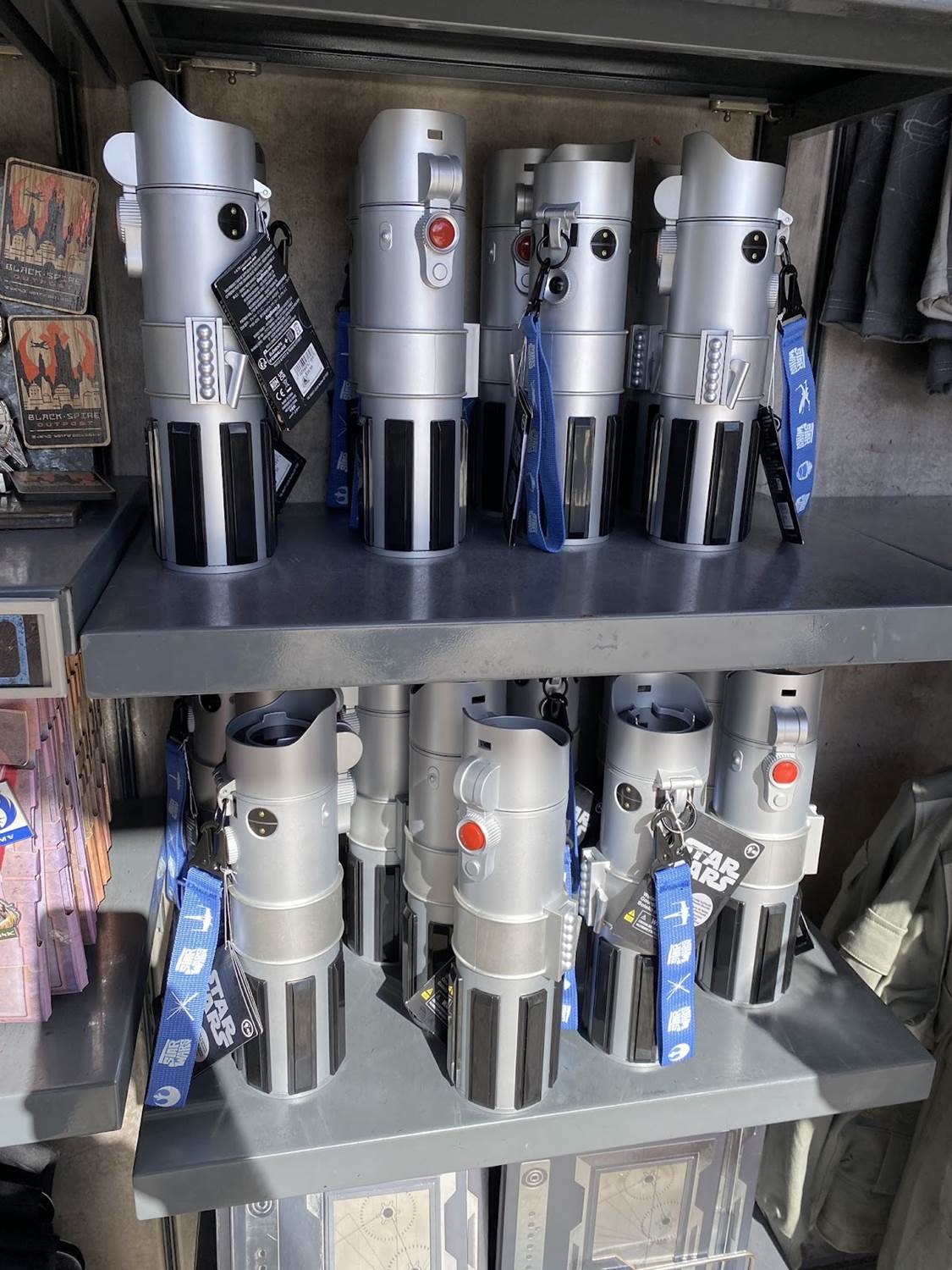 New water bottle inspired by Anakin Skywalker's lightsaber hilt.