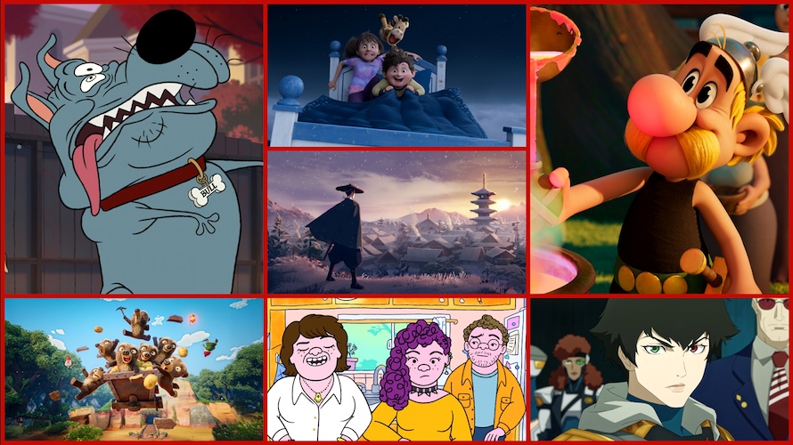 Clockwise: Fixed, In Your Dreams, Astérix & Obélix: The Big Fight, Devil May Cry, Long Story Short, 7 Bears, Blue Eyed Samurai
(Netflix)